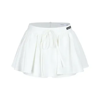 Barb Chill Preppy Series Casual Short Skirts Women's White