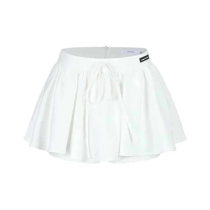Barb Chill Preppy Series Casual Short Skirts Women's White-0