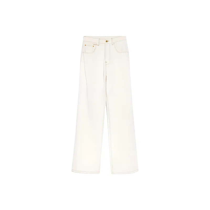 Jacquemus Large Denim Pant 'Off White/Tabac'-0