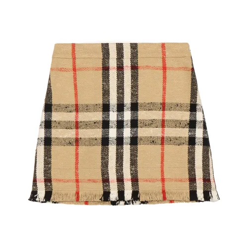 Burberry Vintage Check Bouclé Skirt
