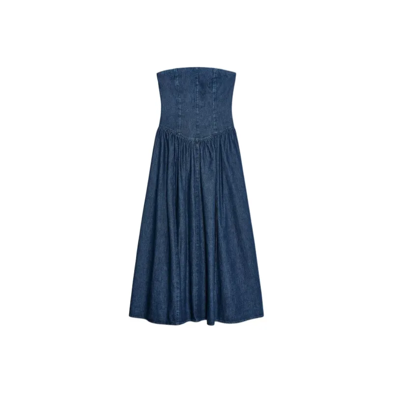 ZARA Trf Sleeveless Dress Women's Blue-0
