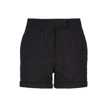 FENDI Jacquard FF motif Denim Shorts
