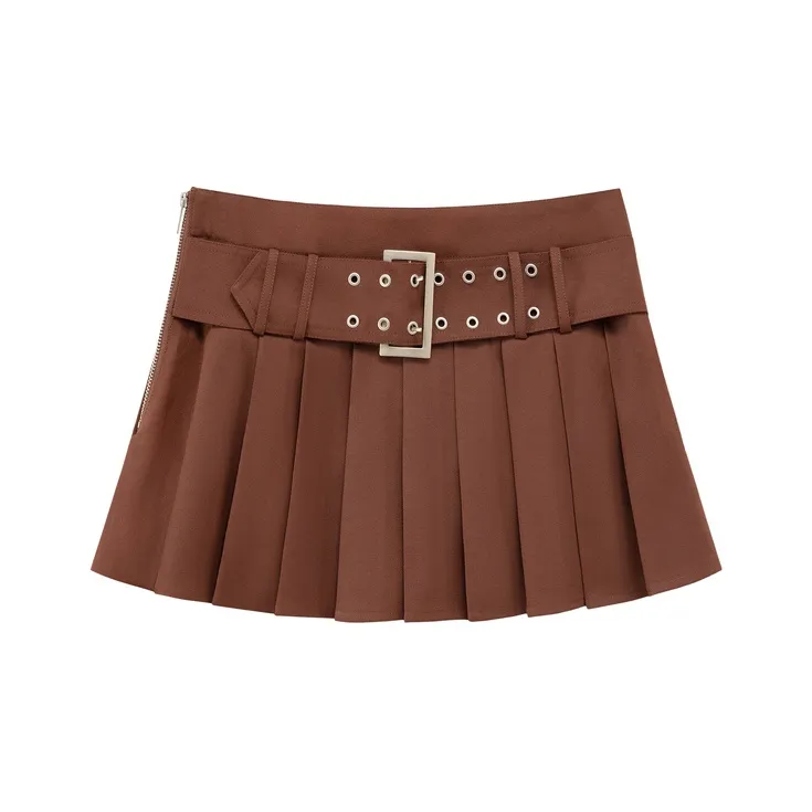 CHUU Casual Short Skirts Women's Brown-0