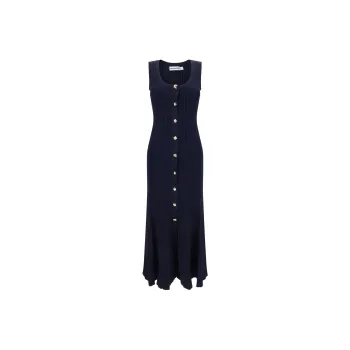Self-portrait Pleated Sleeveless Maxi Dress