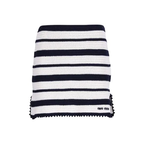 MIU MIU SS24 Casual Short Skirts Women's Marine Blue