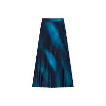 COVERINS Casual Long Skirts Women's Peacock Blue