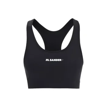 JIL SANDER + Logo Sport Bra Top