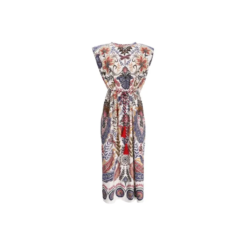 Farm Rio Boho Glam Floral Midi Dress-0