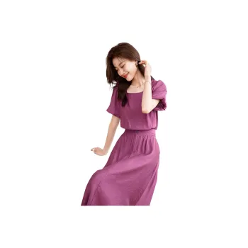 Mo Han Yi Mei Skirt Set Women's 2-Piece Set Rose Purple