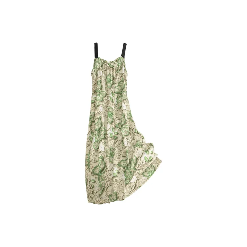 Cypress House Slip Dress Women's Light Green Floral-0