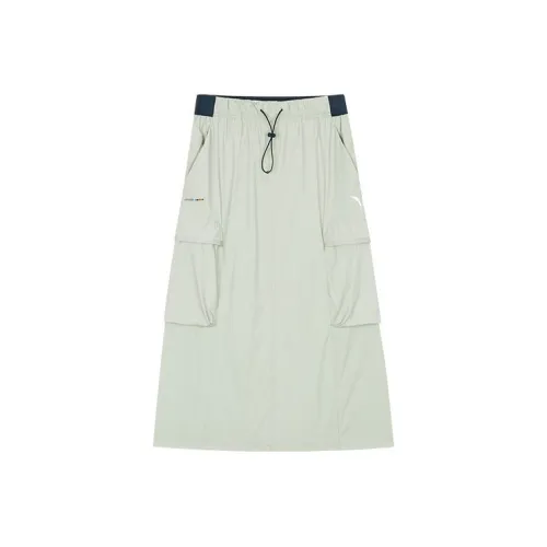 Anta Life Collection Casual Long Skirt Women's Mushroom Gray