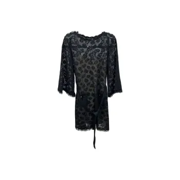 CHANEL 22P Long Sleeved Dress Women's Black