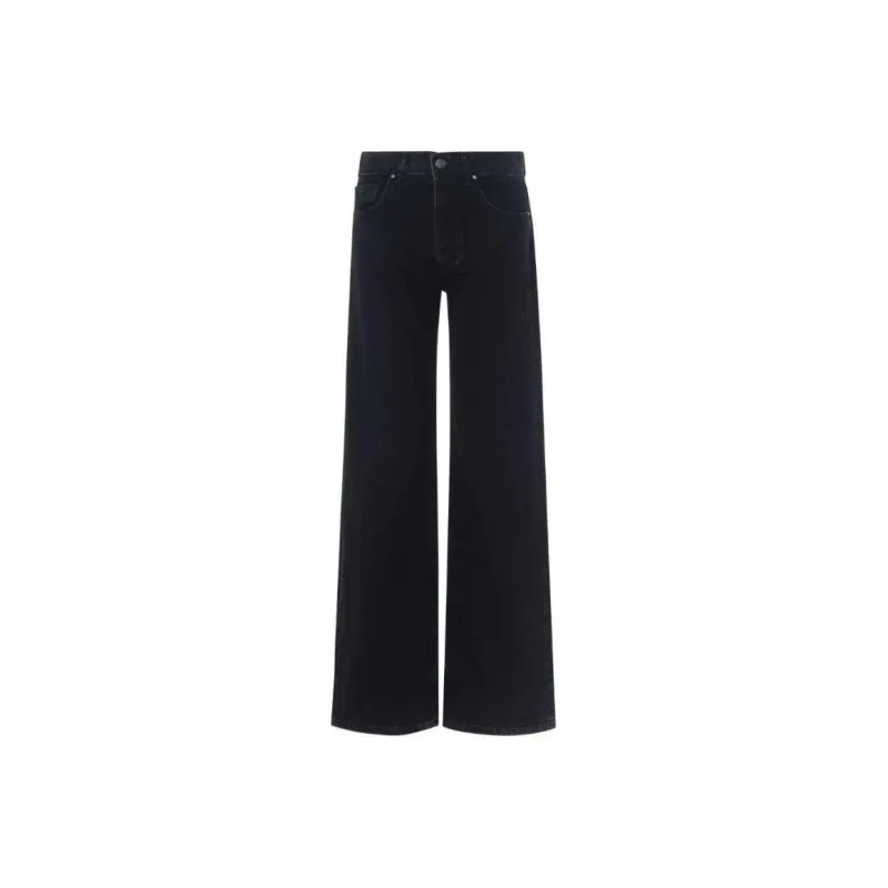 Anine Bing Logo patch Wide leg Jeans-0