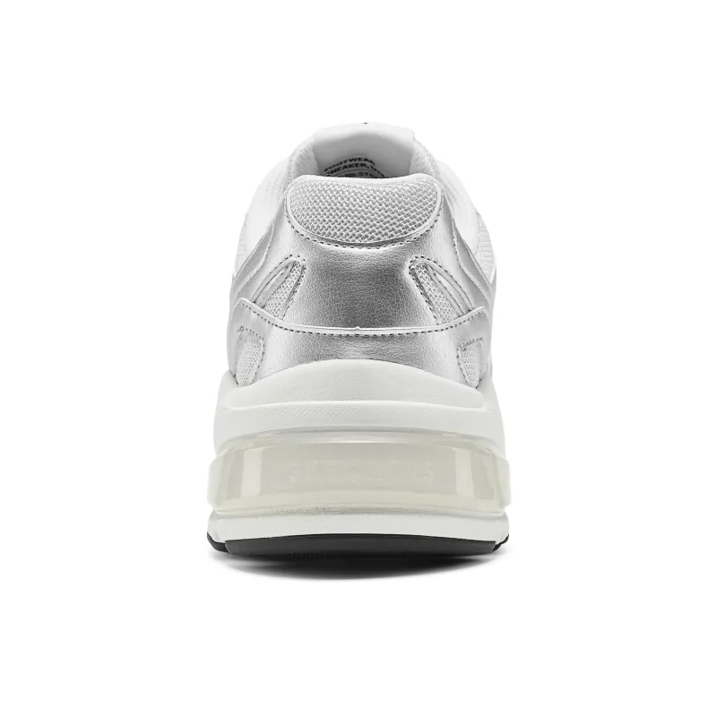 Skechers Anti-Slip Wear-Resistant Low-Top Casual Running Shoes Men's Silver-3
