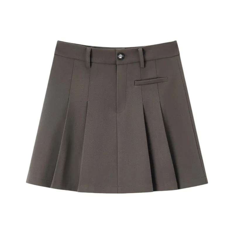 EICHITOO Casual Short Skirts Women's Dark Brown-0