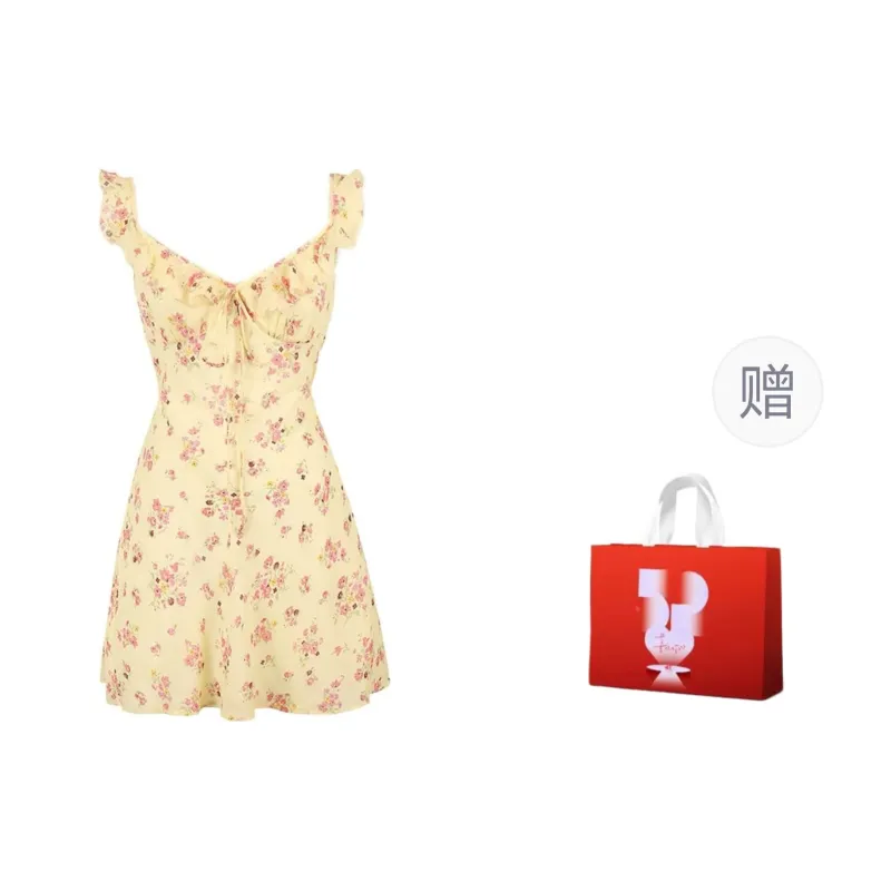 QYPRF Slip Dress Women's Yellow-8