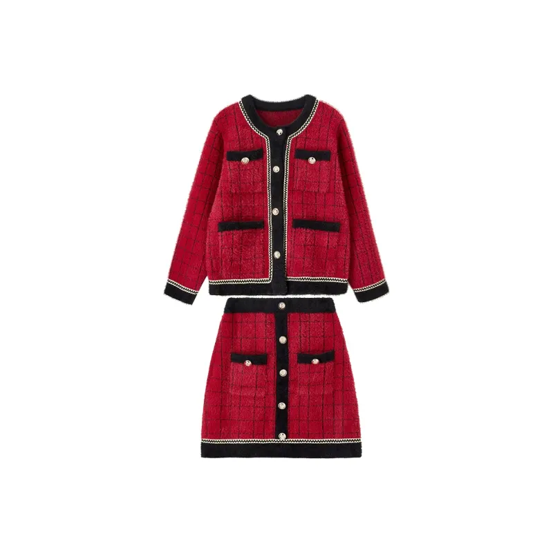 SENTUBILA Two Piece Skirt Sets Women's-2