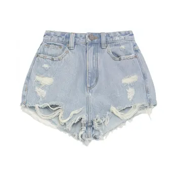 SMFK Denim Shorts Women's Sky Blue