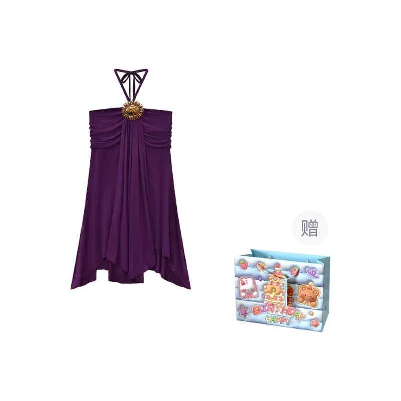 BRASS SCOUT Slip Dresses Women's Plum Shopping Bag-0