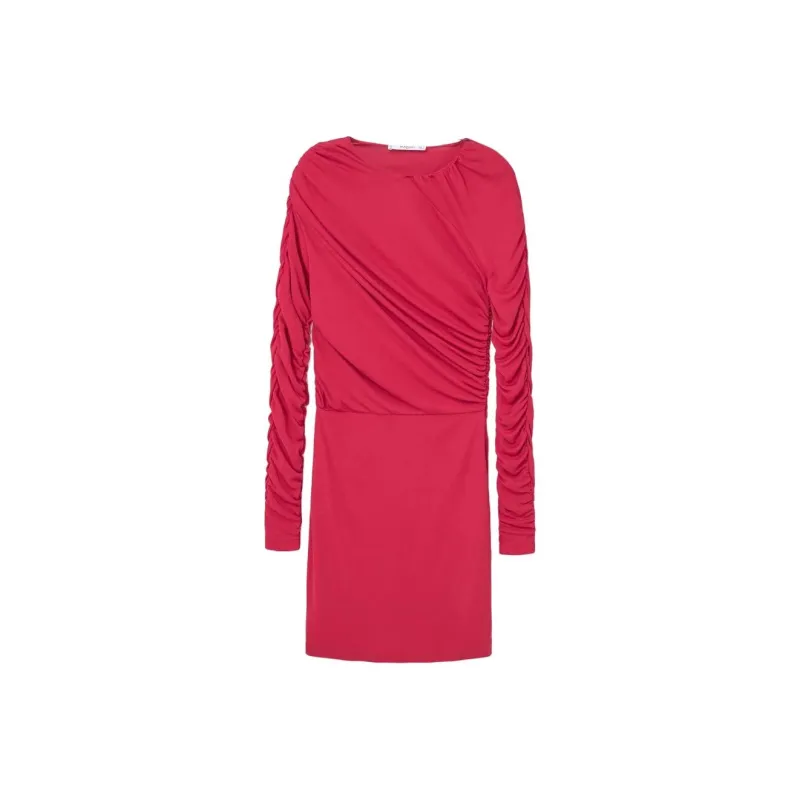 MANGO Long Sleeved Dresses Women's Bright Pink-0