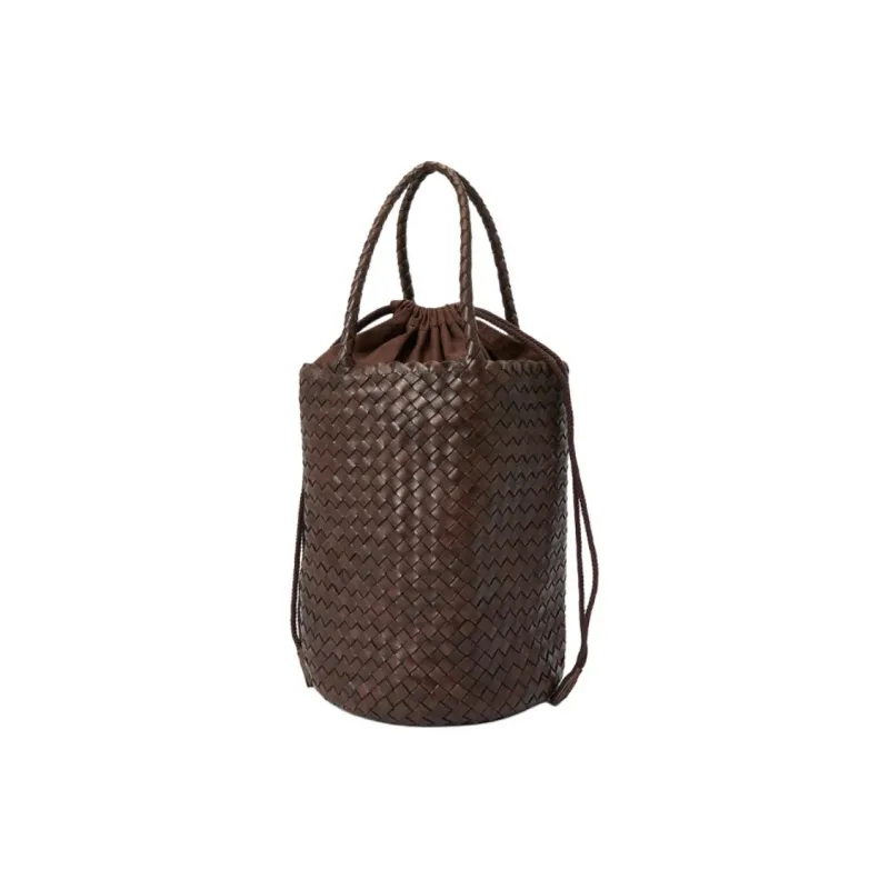 Dragon Diffusion Buffalo Leather Bucket Bag Handbag Women's Brown-1