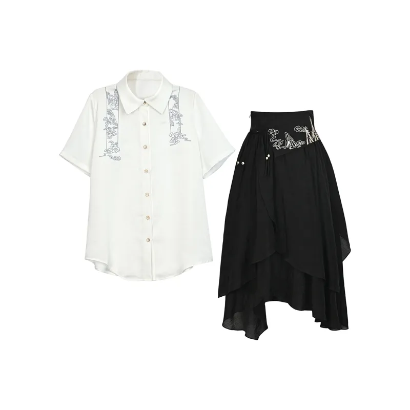 SNBL Two Piece Skirt Sets Women's-2