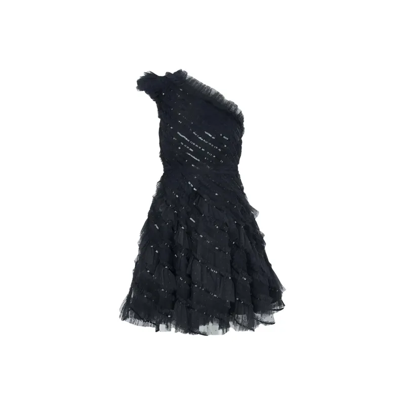 NEEDLE & THREAD Sleeveless Dress Women's Black-0