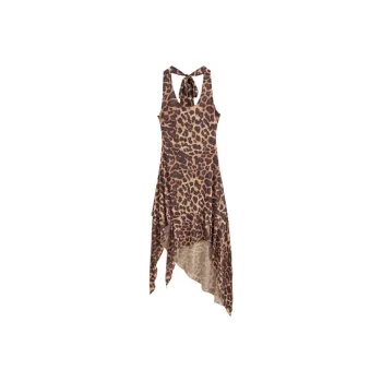 PAZZO Sleeveless Dress Women's Leopard Print