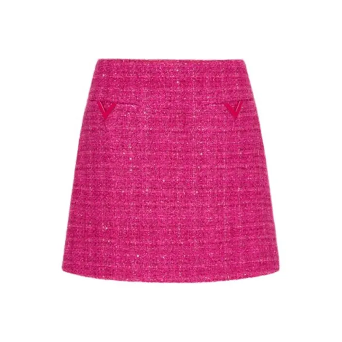 Valentino Casual Short Skirts Women's Pink-0