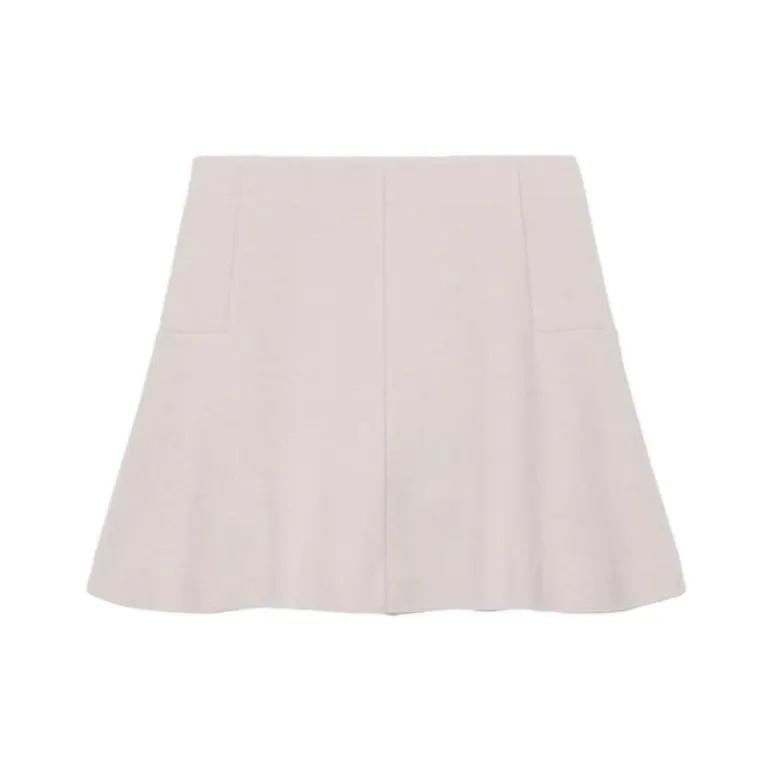 COS Casual Short Skirts Women's Gray Beige-0