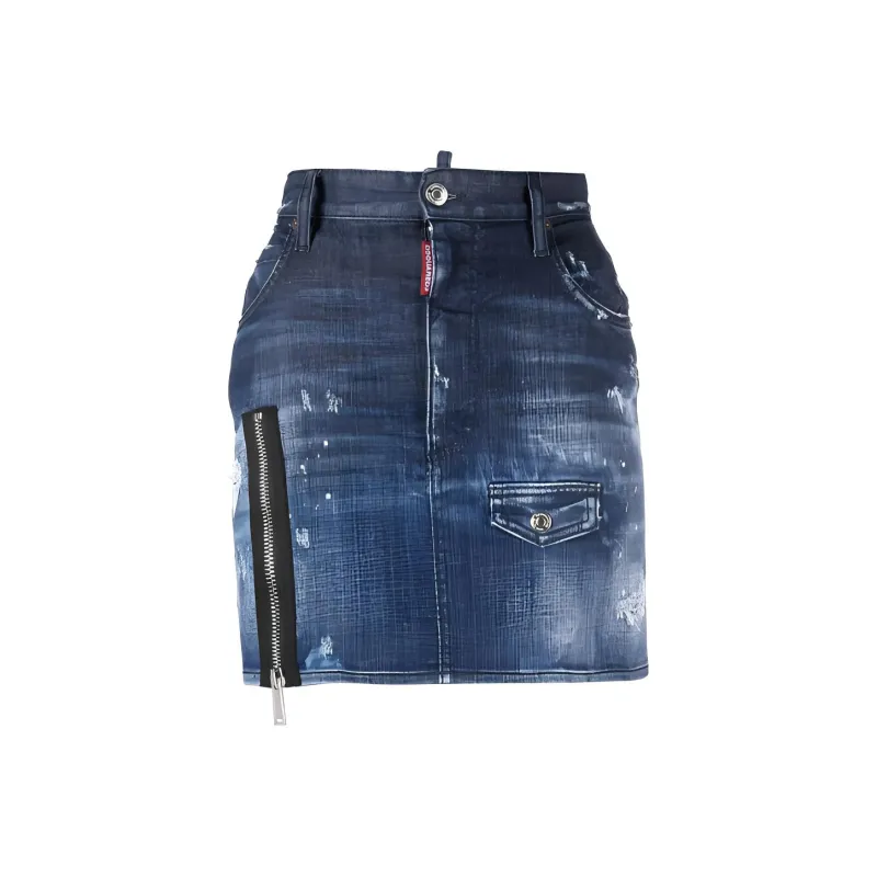 DSQUARED 2 Denim Short Skirts Women's Blue-0