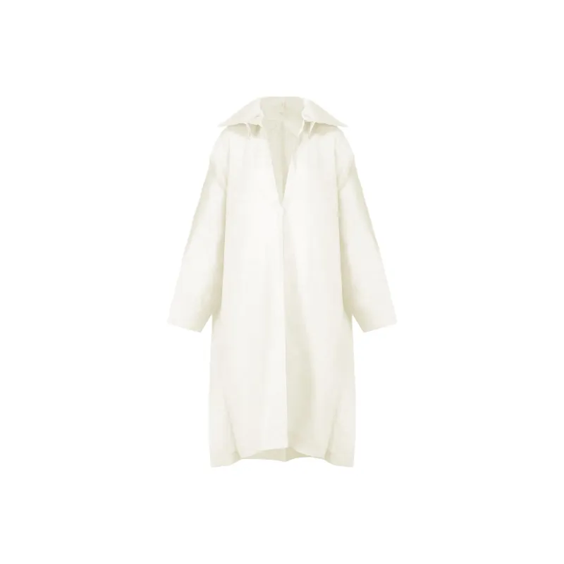 ISSEY MIYAKE Long Sleeved Dress Women's White-0