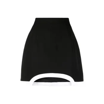 CASABLANCA Curved Cut-Out Detailed Mini Skirt