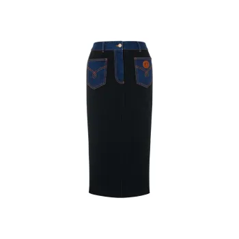 MOSCHINO High-waist Ribbed Pencil Skirt