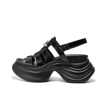 CHERYKALLY Roman Sandals Women's Ink Shadow Black