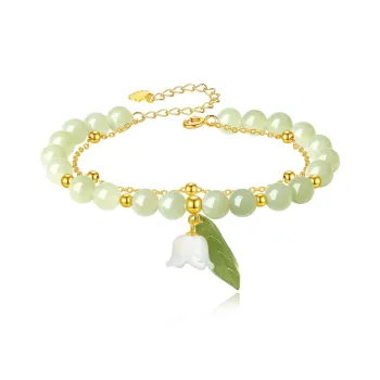 Fu Ru Ji Bracelets Pale Greenish White Jade Women's