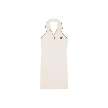 Victoria's Secret PINK Halter Knit Polo Dress/Natural Htr Sleeveless Dress Women's Natural