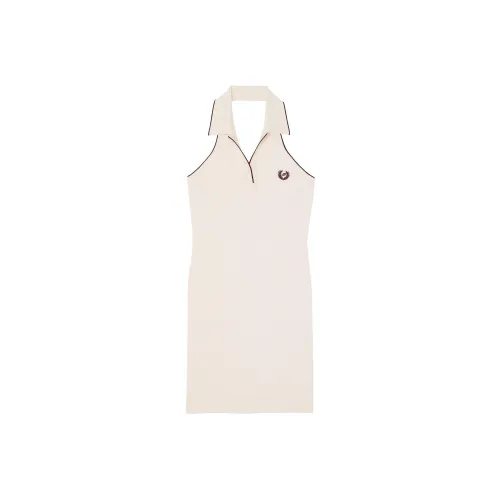 Victoria's Secret PINK Halter Knit Polo Dress/Natural Htr Sleeveless Dress Women's Natural