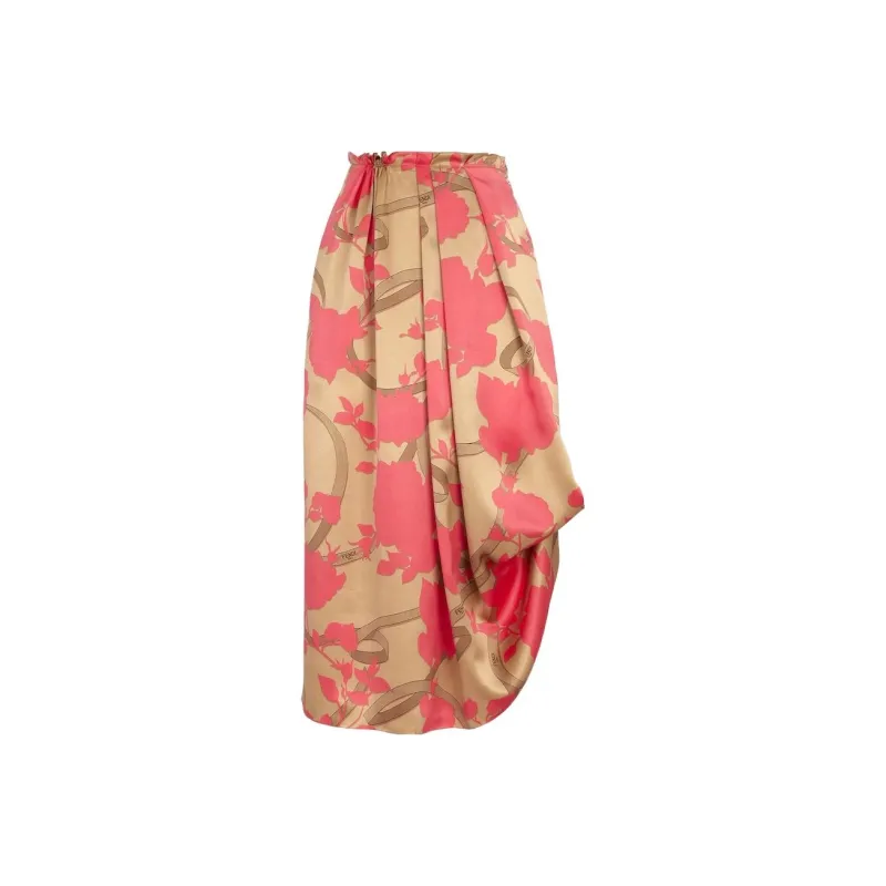 FENDI SS23 Mid Length Skirt Women's Red-0
