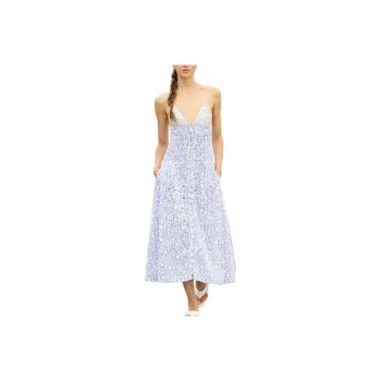 CHANEL 25C Slip Dresses Women's Blue