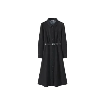 NAVIGARE Long Sleeved Dress Women's Night Black