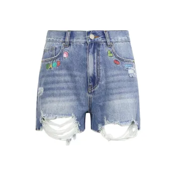 Valeria Obbaco Valeria Obbaco Fun Series Denim Shorts Women's Blue