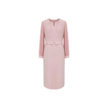 BBLLUUEE Long Sleeved Dress Women's Rose Pink
