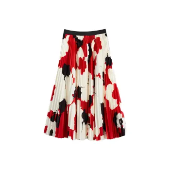 Yiner Casual Long Skirts Women's China Red