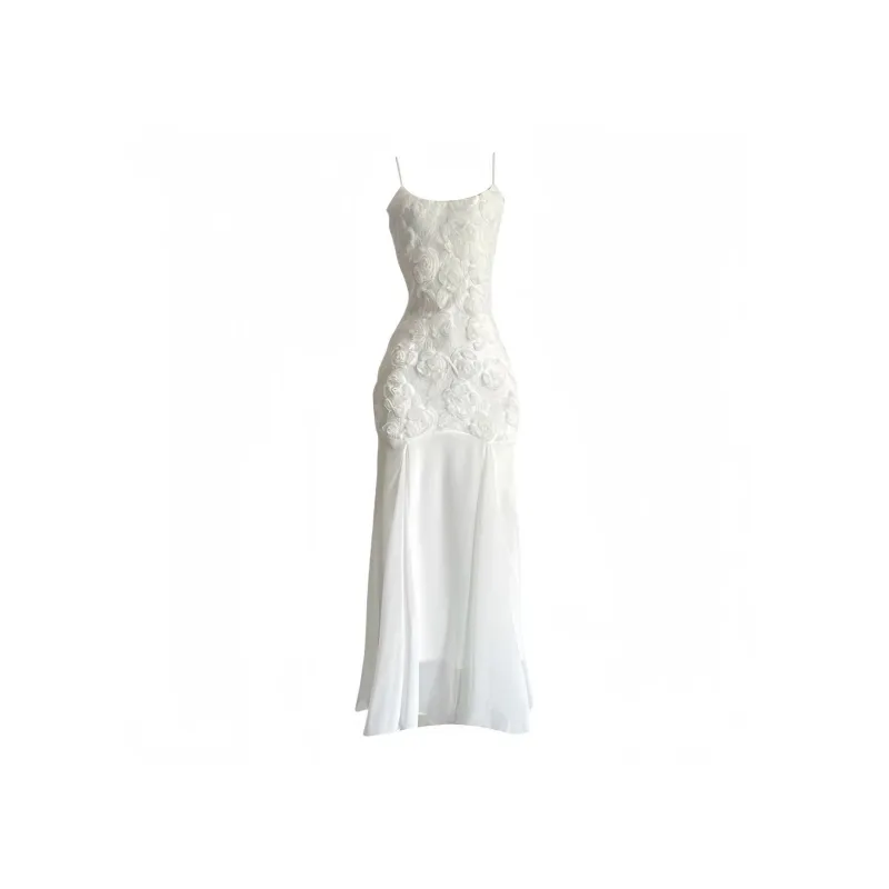 QYPRF Slip Dresses Women's Beige-0