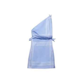 PRADA Checked Cotton Minidress