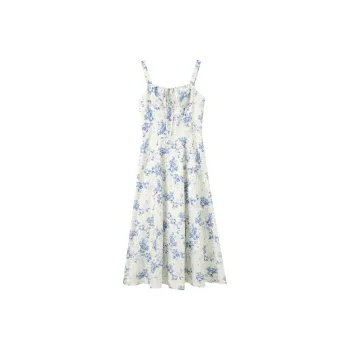 3COLOUR Slip Dress Women's Sky Blue Floral