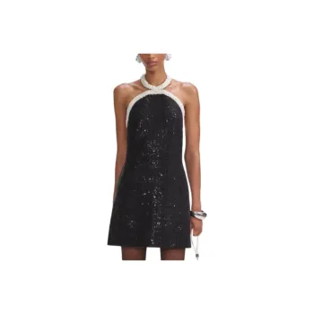 Self portrait Slip Dress Women's Black & White