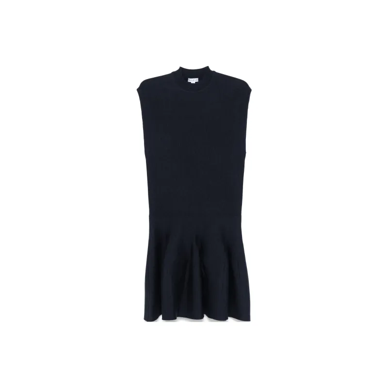 Alaia Sculptural Godet Knit Cap Sleeve Dress-0