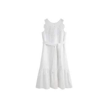 FANSILANEN Sleeveless Dress Women's Pure White